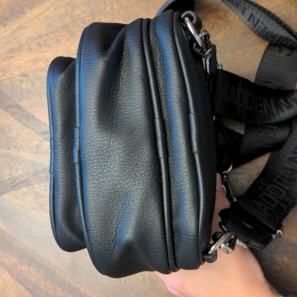 Madden NYC Black Mini Backpack Purse – Vegan Leather Logo Strap Crossbody - Picture 9 of 14